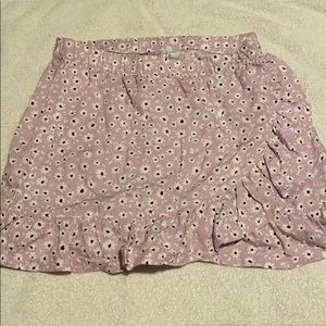 Purple flower flowy skirt